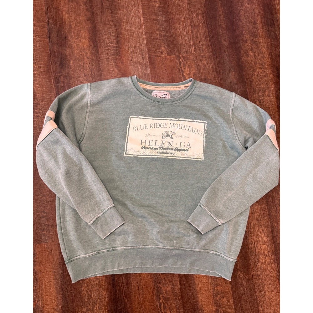 U.S. Vintage 1965 Women's XL Blue Ridge Mountains Distressed Sweatshirt